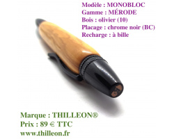 monobloc__bille__olivier_chrome_noir_stylo_artisanal_bois_thilleon_logo_marque