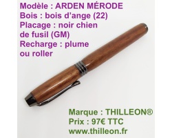 arden_mrode_roller_ou_plume_bois_dange_noir_chien_de_fusil_stylo_artisanal_bois_thilleon_marque