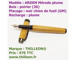 arden_poirier_noir_chien_de_fusil_stylo_artisanal_bois_thilleon_marque