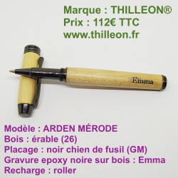 arden_merode_roller_erable_noir_chien_de_fusil_gm_gravure_epoxy_sur_bois_stylo_artisanal_bois_thilleon_orig_marque