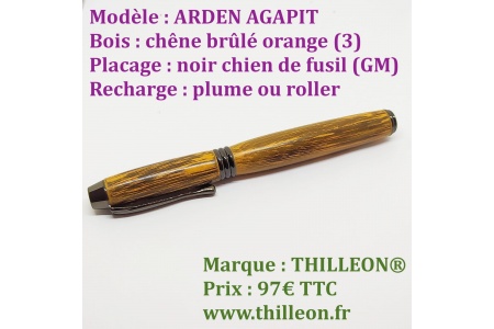 arden_agapit_plume_ou_roller_orange_noir_chien_de_fusil_stylo_artisanal_bois_thilleon_orig_marque