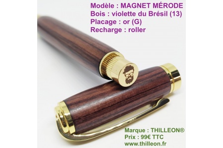 magnet_mrode_violette_bresil_or_stylo_artisanal_bois_thilleon_logo_max_marque
