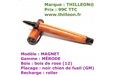 magnet_roller_mrode_bois_de_rose_noir_chien_de_fusil_stylo_artisanal_thilleon_2_pices