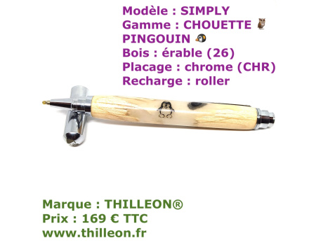 chouette_erable_pingouin_placage_chrome_logo_541996563